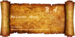 Meixner Abod névjegykártya